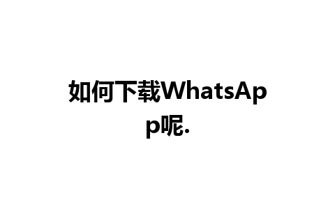 如何下载WhatsApp呢.