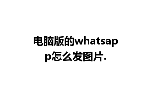 电脑版的whatsapp怎么发图片.